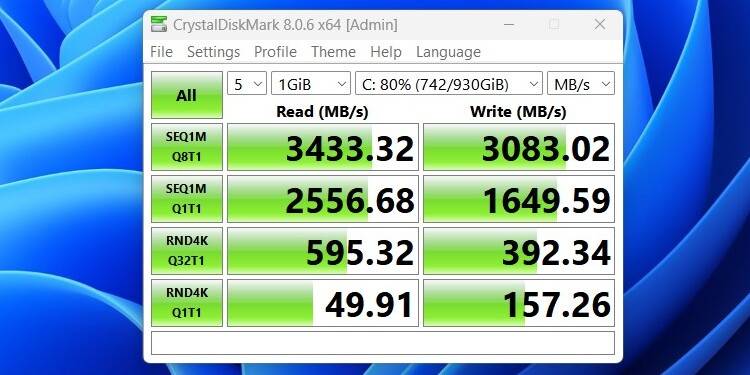 crystaldiskmark benchmark ssd results