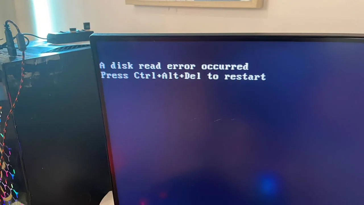A Disk Read Error Occured