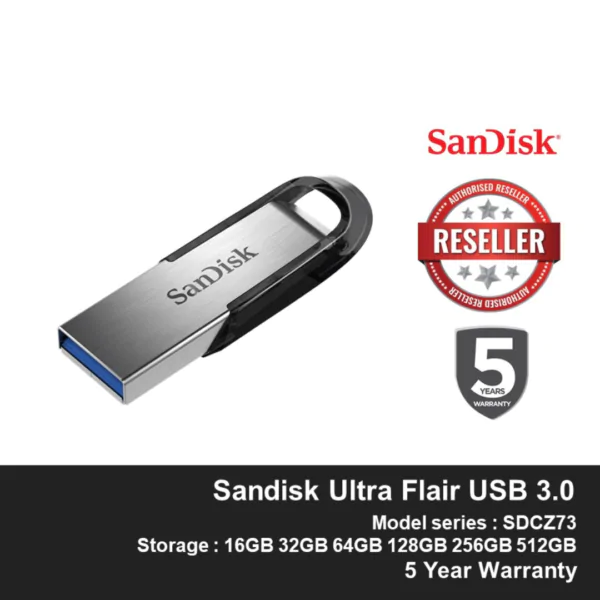 SanDisk Ultra Flair USB Flash Drive USB 3.0