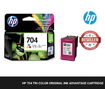 HP 704 Tri-colour Ink Cartridge