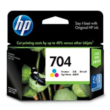 HP 704 Tri-colour Ink Cartridge