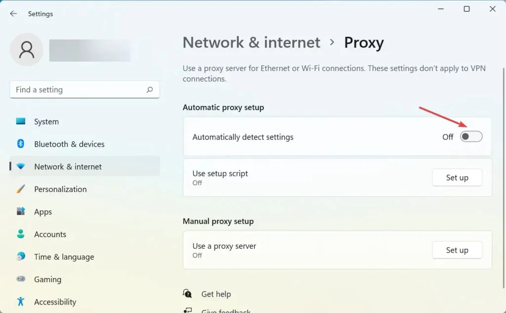 Automatically detect settings