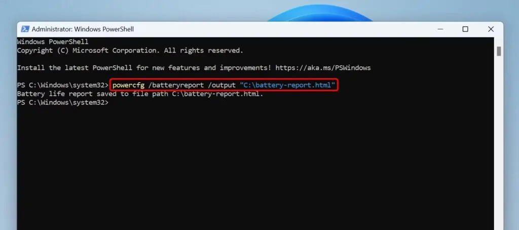 imgi 2 12 powershell generate battery report