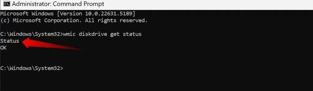 imgi 2 7 checking the hard drive health through command prompt on windows
